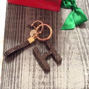 Initial Letter "H" Keychain, Gift Bling Letter